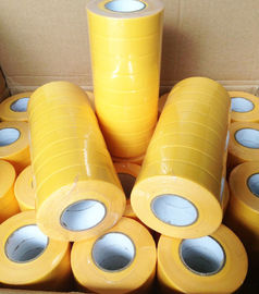 Selotip Kertas Krep Inti Kecil Kuning Tua 100mil Untuk Industri Pengecatan